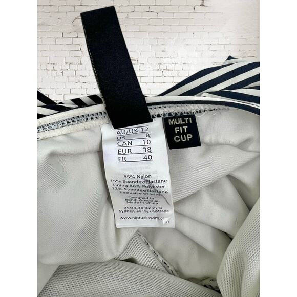 Nip Tuck Womens Beach Sorrento Stripe Joanne Tummy Control Swimsuit Size 8 - Picture 11 of 11